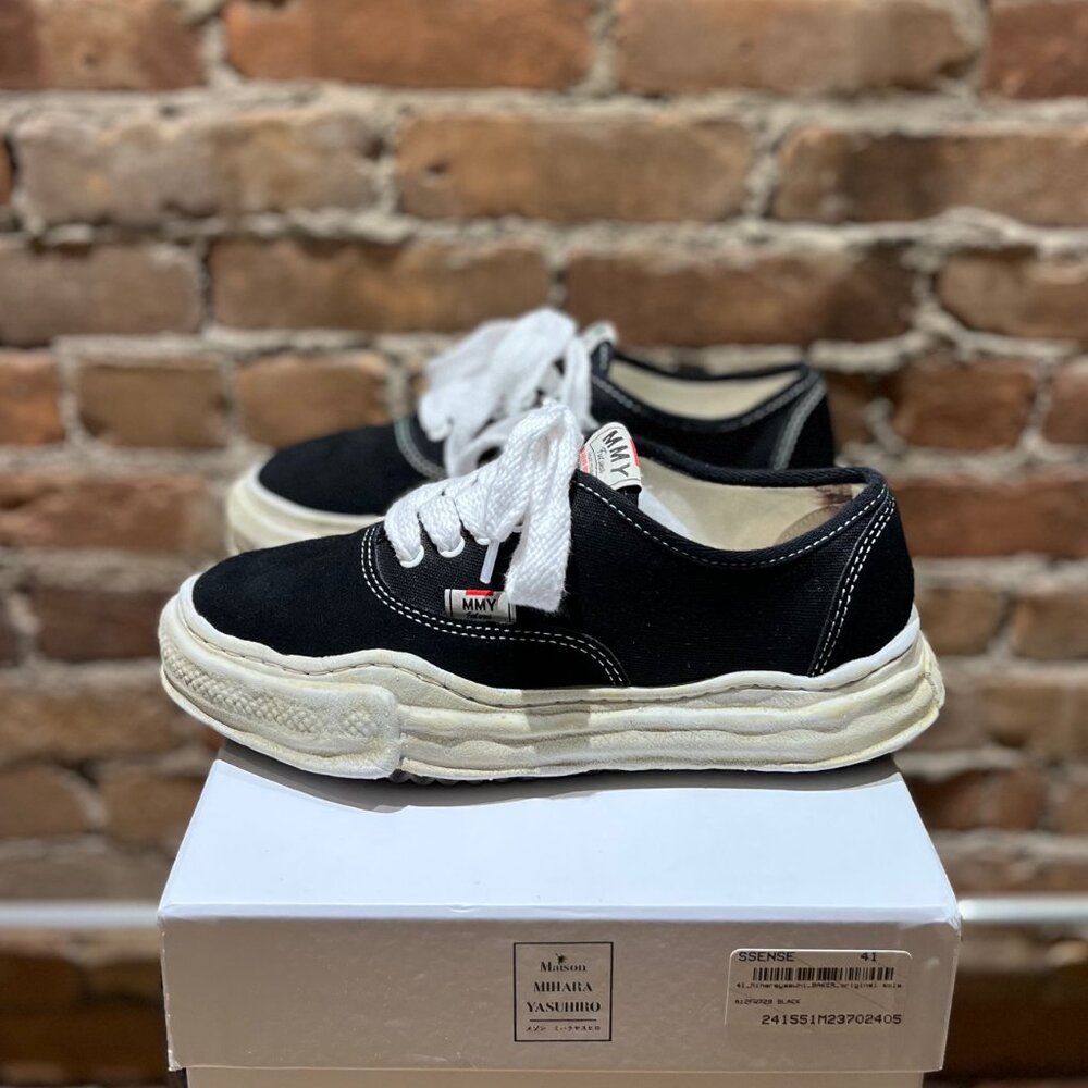 Maison Mihara Yasuhiro BAKER Low “Original Sole” Sneaker – Black Canvas  Size 41 - Picture 4 of 8